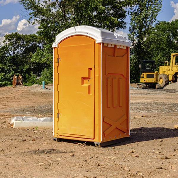 how often are the porta potties cleaned and serviced during a rental period in Hacker Valley